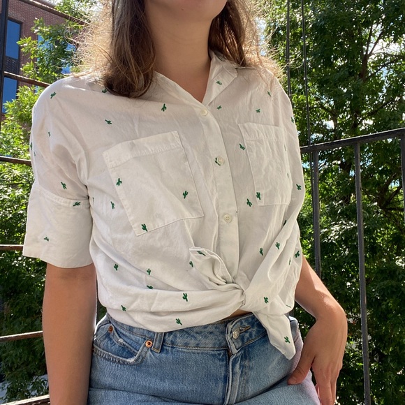 madewell cute cactus button down - Picture 2 of 2